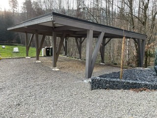 Carport bois moderne