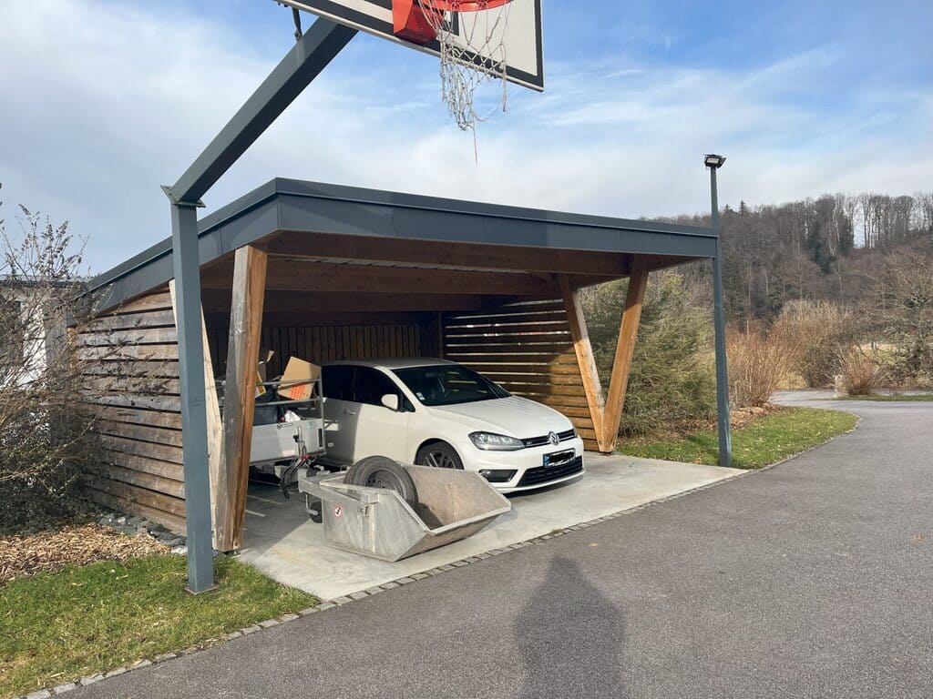 Carport bois bac acier - Vue 11