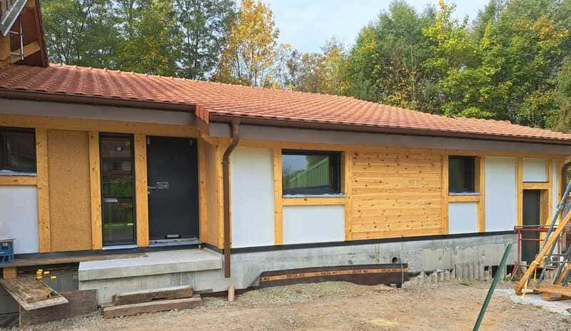 Extension d'un chalet avec une structure bois poteau - poutre - Vue 16