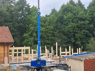 Extension d'un chalet avec une structure bois poteau - poutre - Vue 5